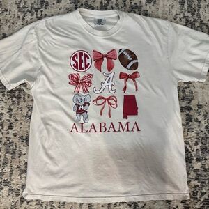 Alabama women’s comfort color T-Shirt - White & Red